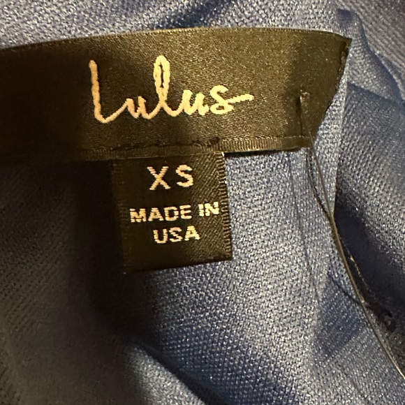 Lulus NWT Blue Mini/Midi Cold Shoulder Sleeveless Fit And Flare Dress Sz XS. - Picture 12 of 16